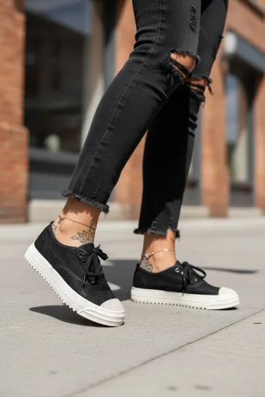 Espadrile dama casual negre Y601 T55-2